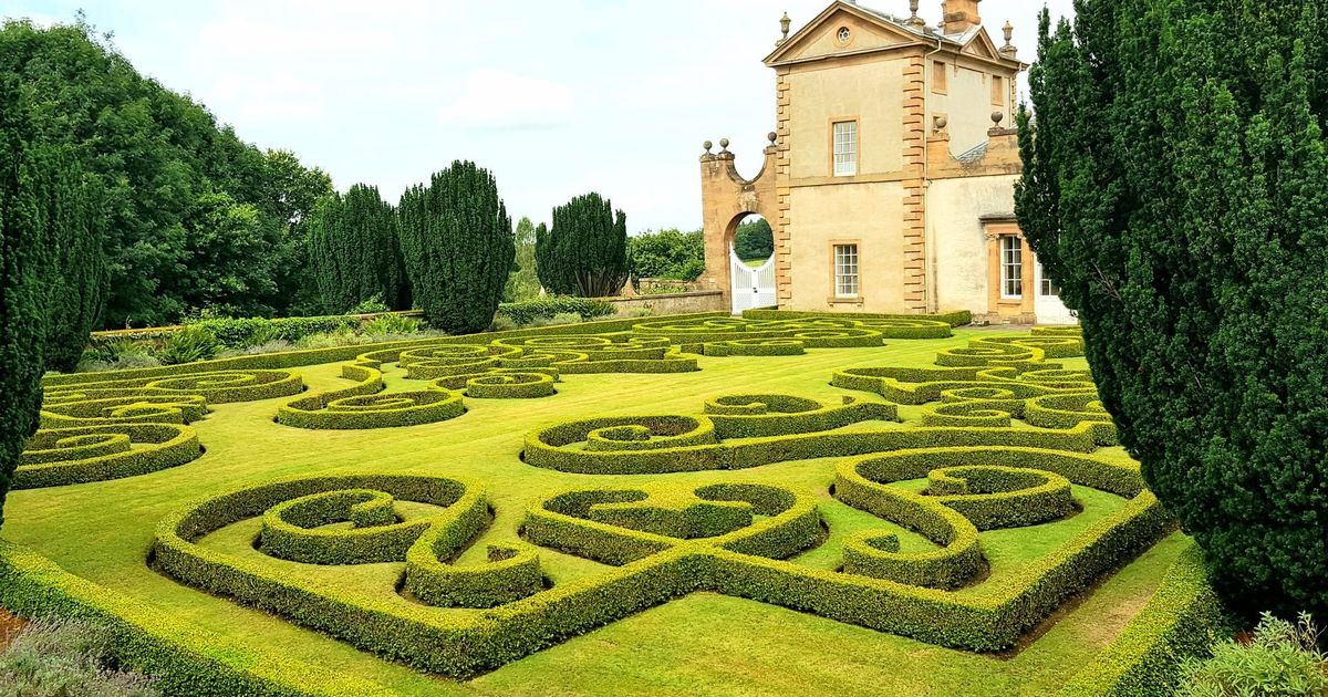 The beautiful autumn walk near Glasgow with adventure park, woodland paths and farmers' market
