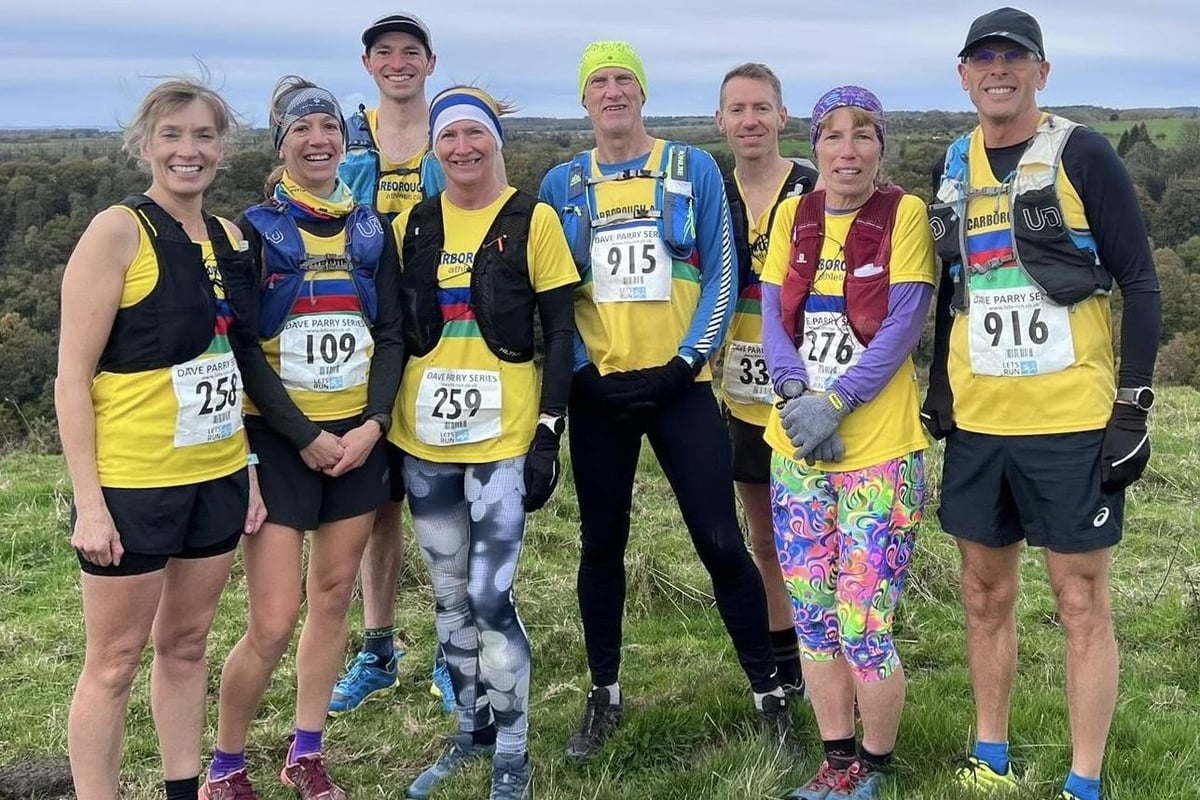 Paul Lawton leads the way for Scarborough Athletic Club at Lockton Limping fell race