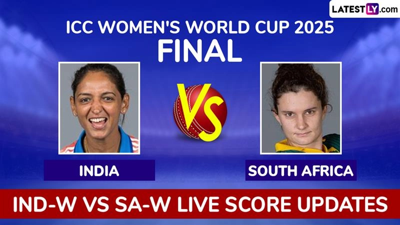 Navi Mumbai Weather Live Updates of IND-W vs SA-W ICC Women's World Cup 2025 Final: Toss Delayed Further Due to Rain, What Happens if Match is Washed Out?