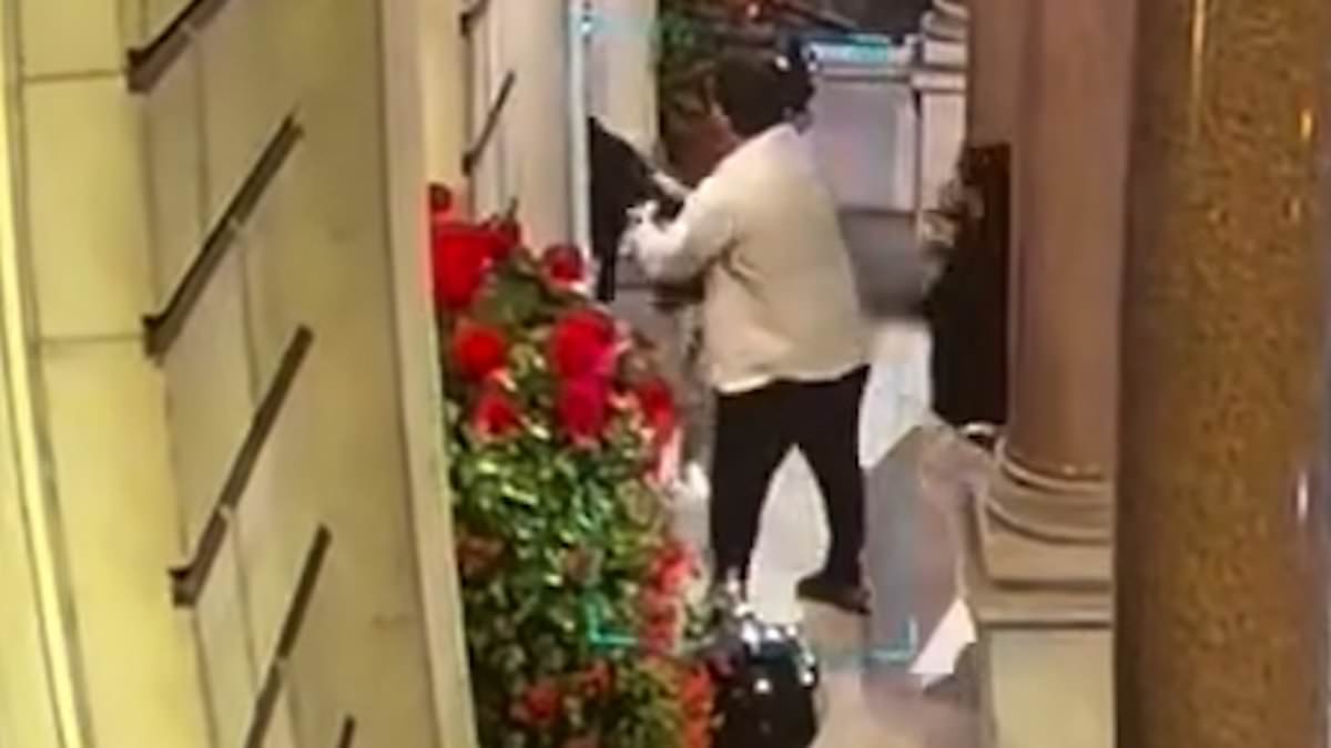 Moment US events company boss is mugged for his watch after being targeted in Mayfair