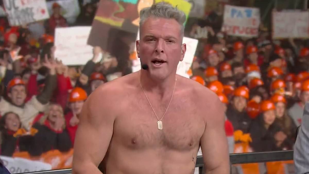 Pat McAfee leaves fans split after ripping his shirt off in wild 7am moment live on College GameDay