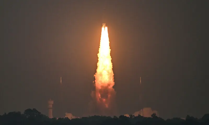 India space agency launches its heaviest satellite