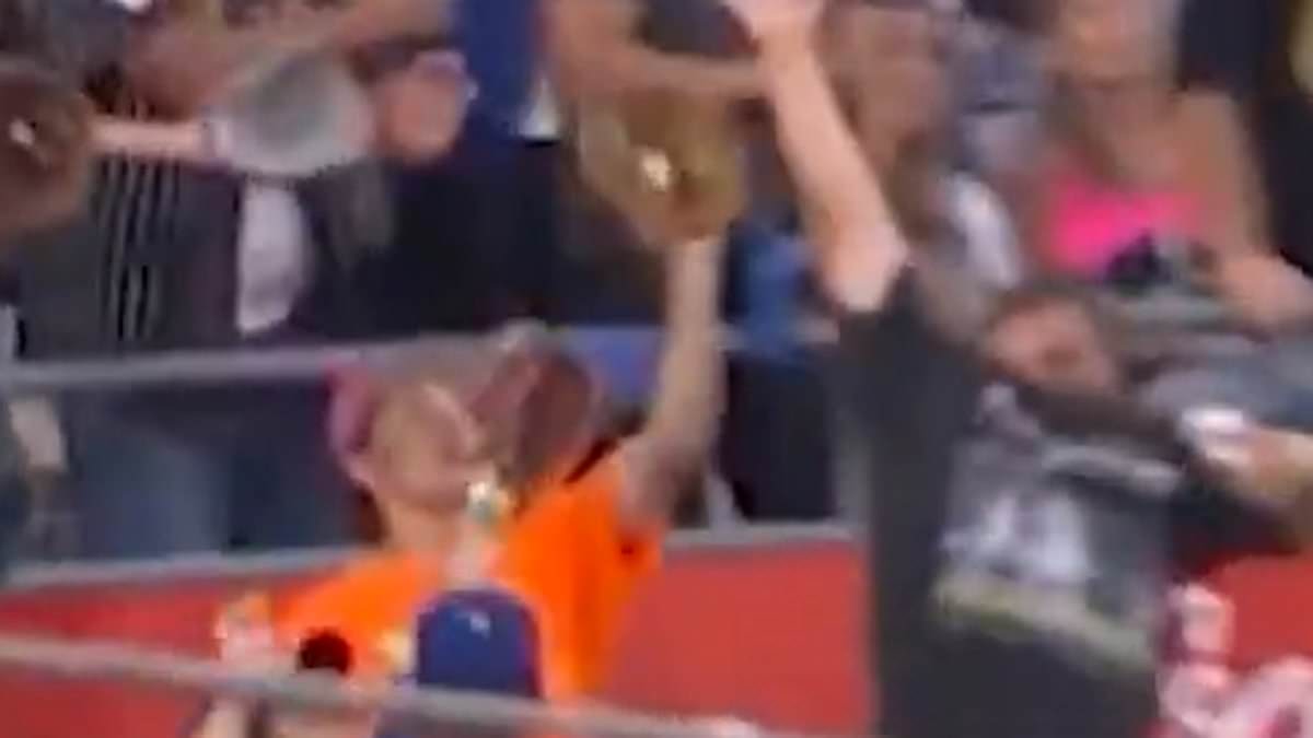 Eagle-eyed baseball viewers are left stunned after spotting 'sneaky' move from fan who caught World Series home run ball