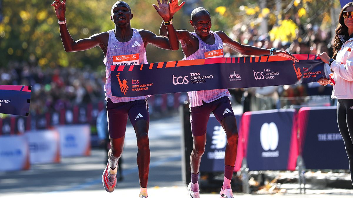 Stunning photo finish at NYC Marathon as Benson Kipruto wins thriller and Hellen Obiri sets new record