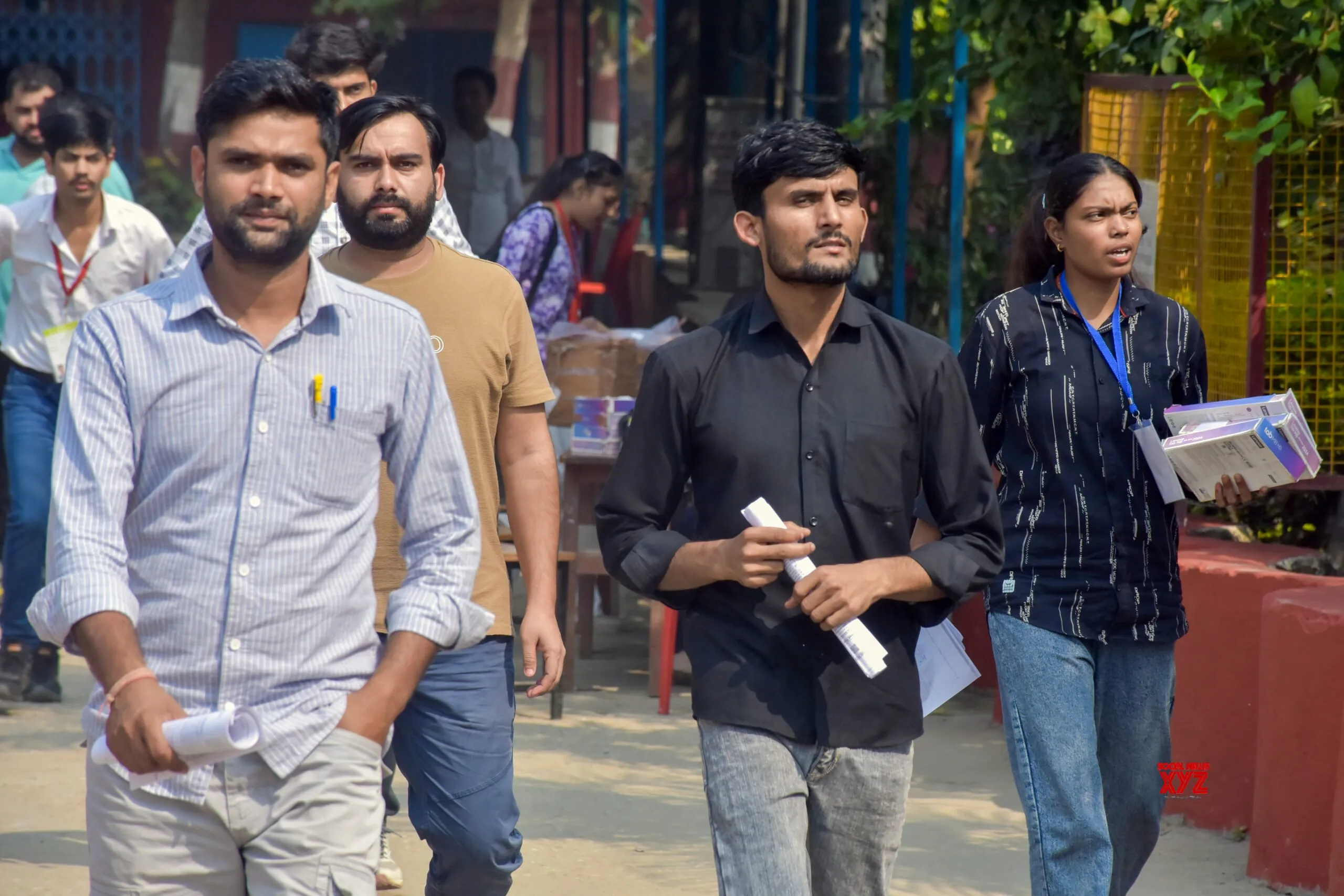 Moradabad: Candidates Exit Police Recruitment Exam Centre #Gallery