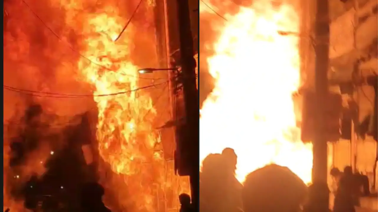 Gurugram Cylinder Blast Caught on Live Video: Multiple Explosions During Illegal Gas Refilling