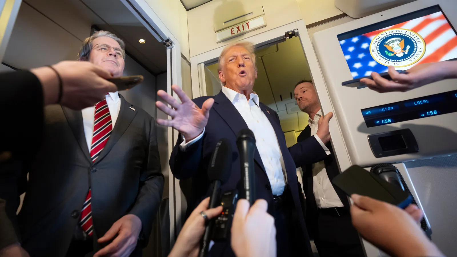 Trump tells Putin: ‘We’re ‘right off their shores’