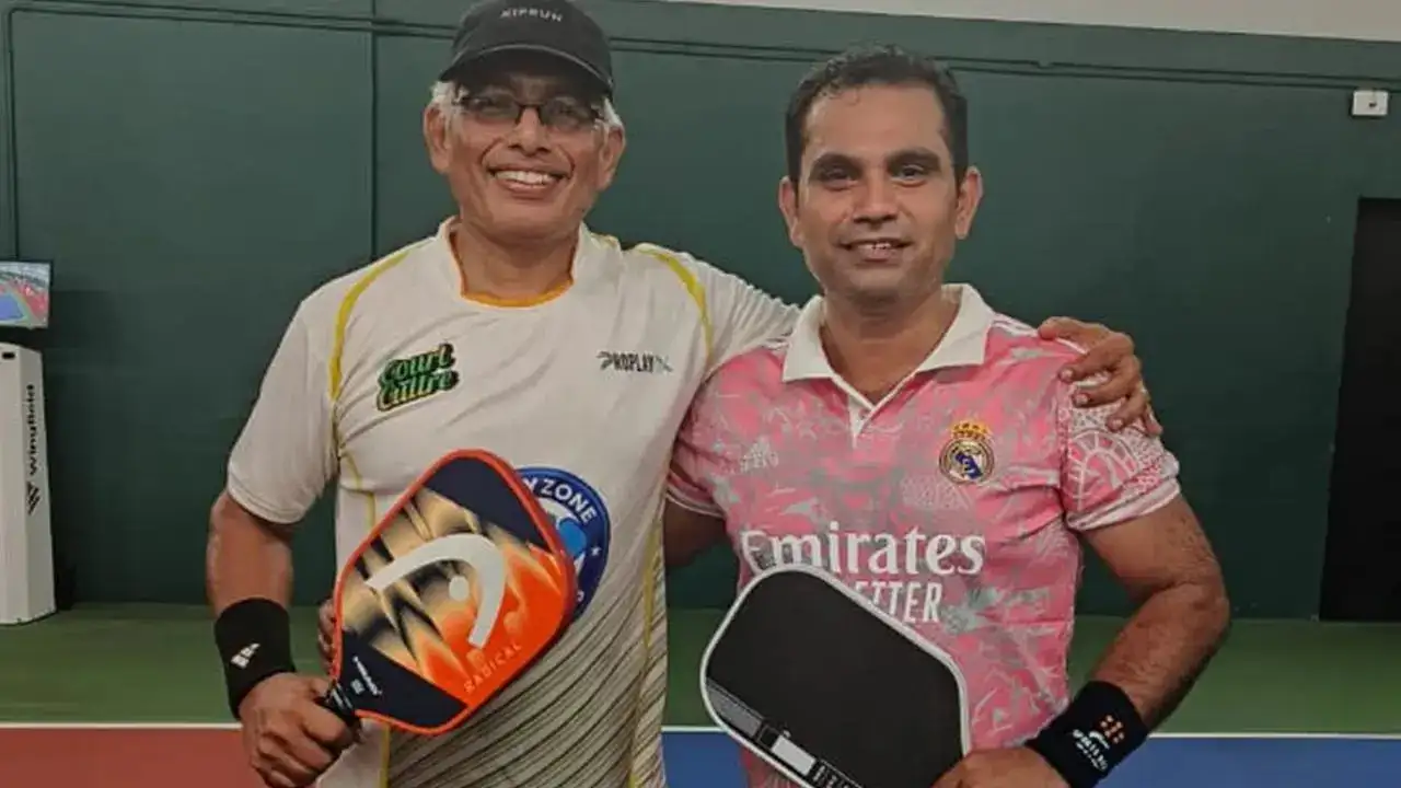 Firoz Therath & Daniel Davis vs Augustine Joseph & Bibin George in 45+ Men’s Doubles Final: Firoz–Daniel Clinch Title at Cochin Open Pickleball Championships 2025