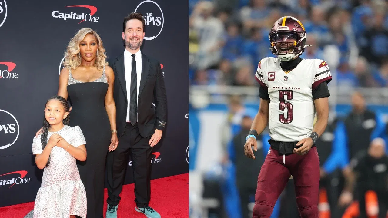 Serena Williams' husband Alexis Ohanian reacts in frustration after Commanders QB Jayden Daniels suffers brutal injury in Seahawks loss