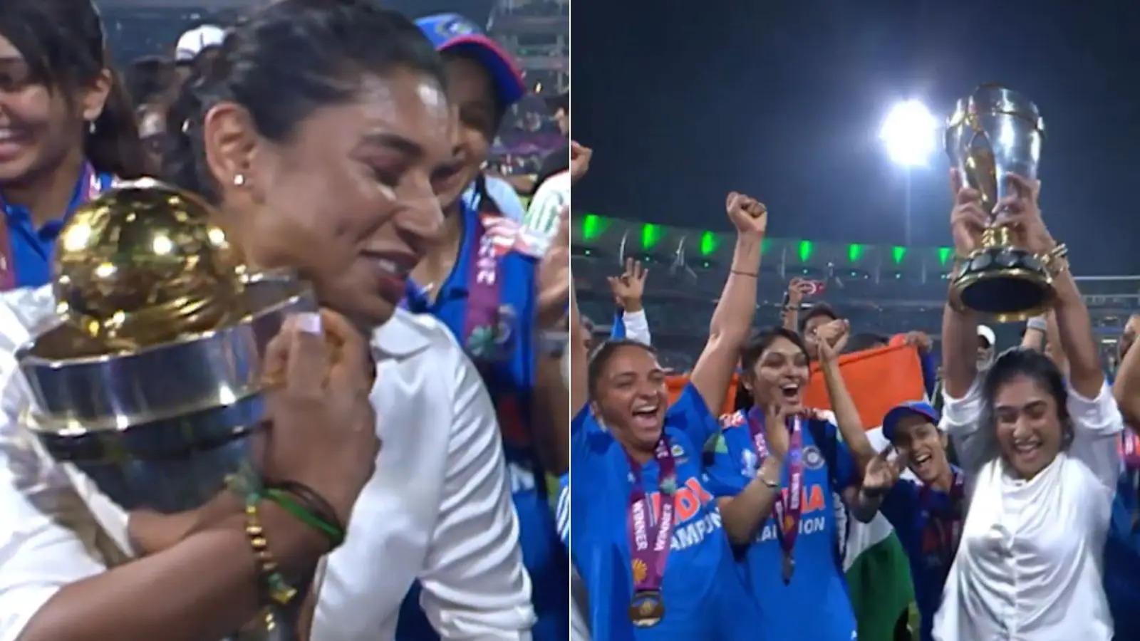 Emotional Mithali Raj Hugs World Cup Trophy, Celebrates India's Historic Win With Harmanpreet Kaur | Watch