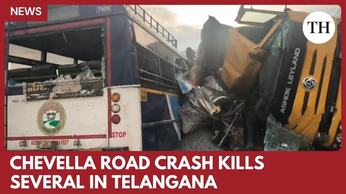 Watch: Several killed in tragic bus accident near Chevella, Telangana
