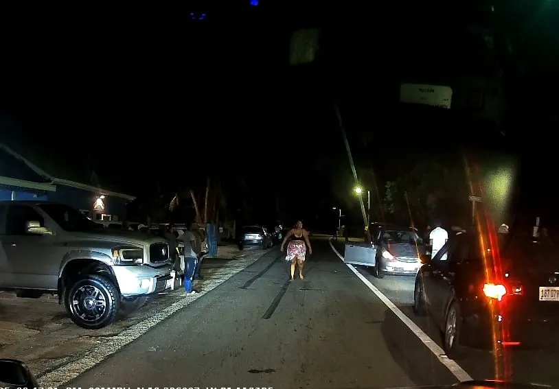 Crowd attacks driver after a woman knocked down in EE