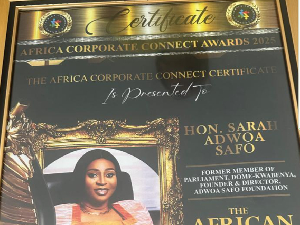 Adwoa Safo honoured with African Giant in Leadership and Humanitarian Award