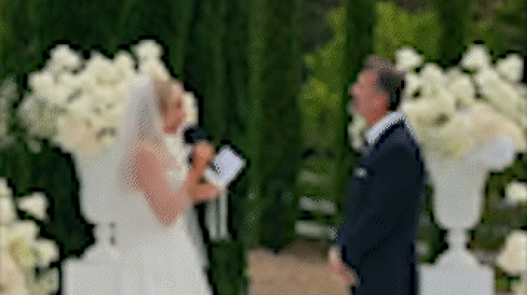 Kookaburra lands on bride's head during wedding ceremony