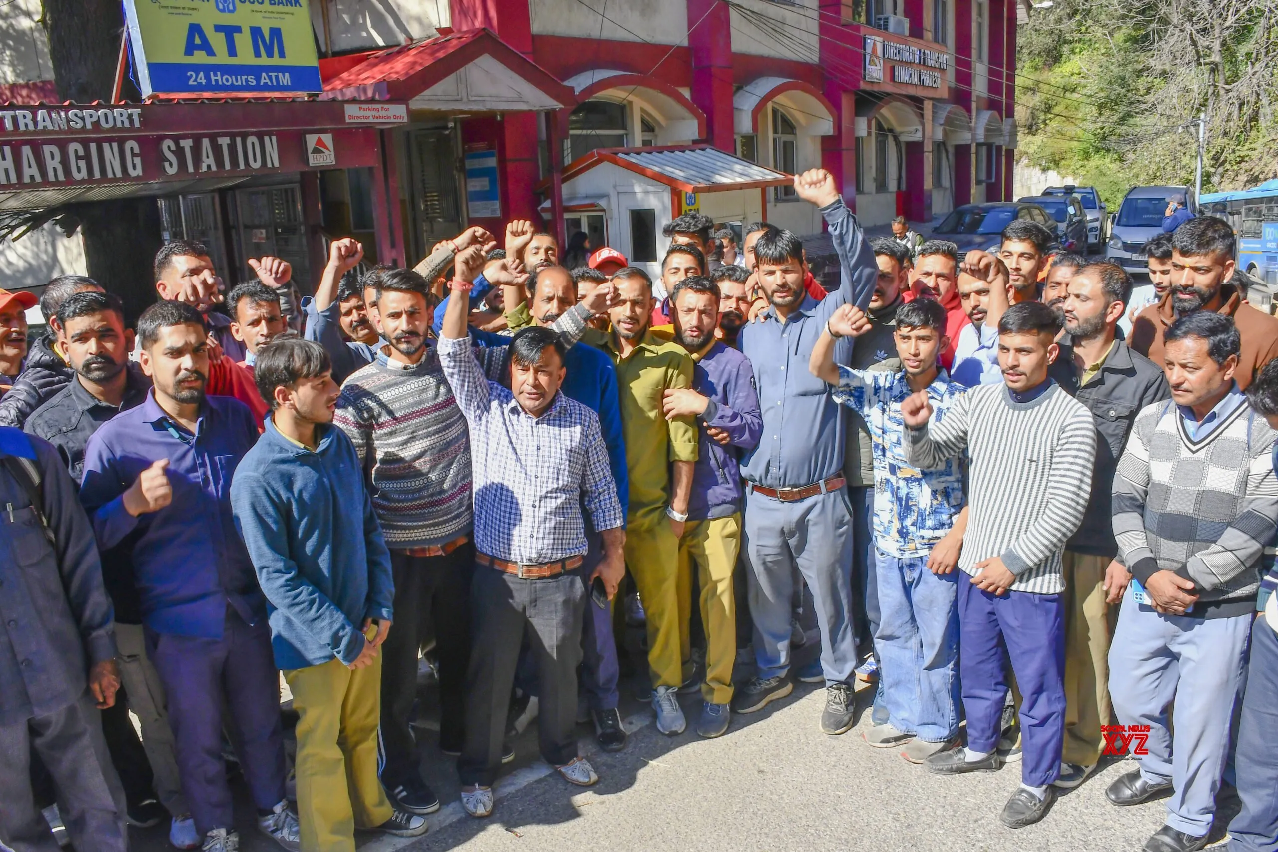 Private Bus Operators Protest in Shimla #Gallery