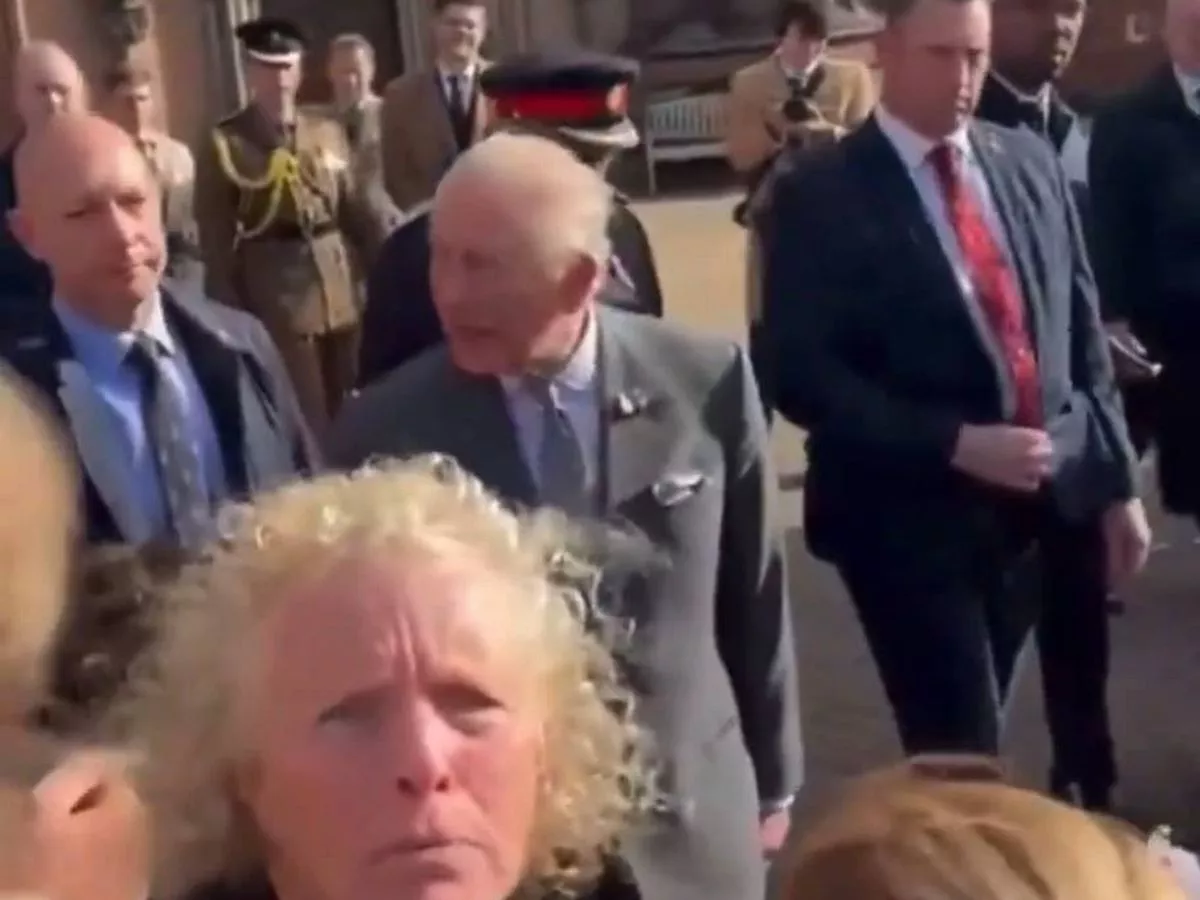 King Charles heckled by protestor demanding answers over Prince Andrew