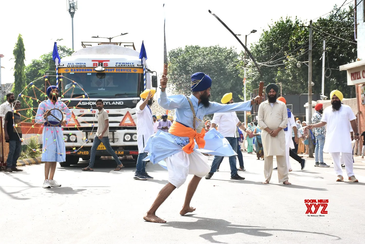 Gatka team performs during Nagar Kirtan in Vadodara #Gallery