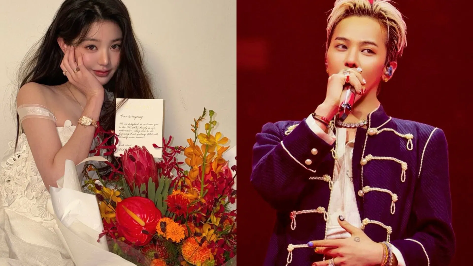 “It’s just flowers”- Fans defend G-Dragon amid “pedophile” allegations over his congratulatory gift to IVE’s Wonyoung