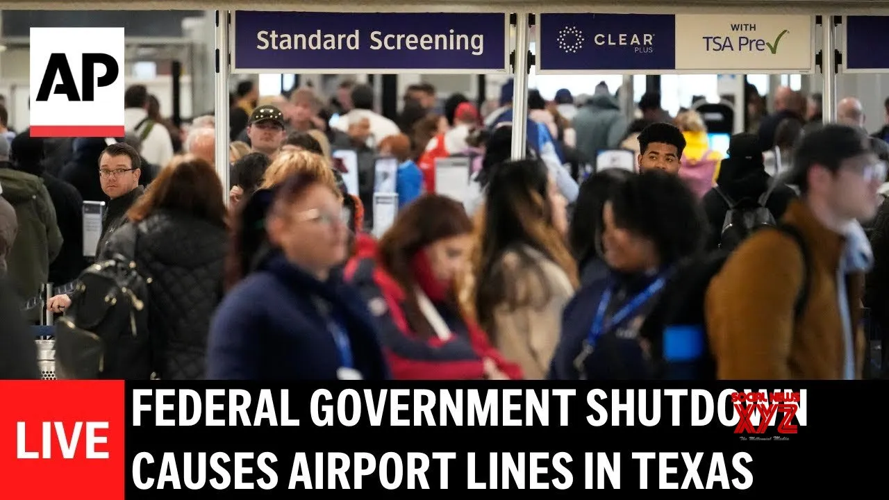 LIVE: Federal government shutdown causes airport lines in Texas (Video)