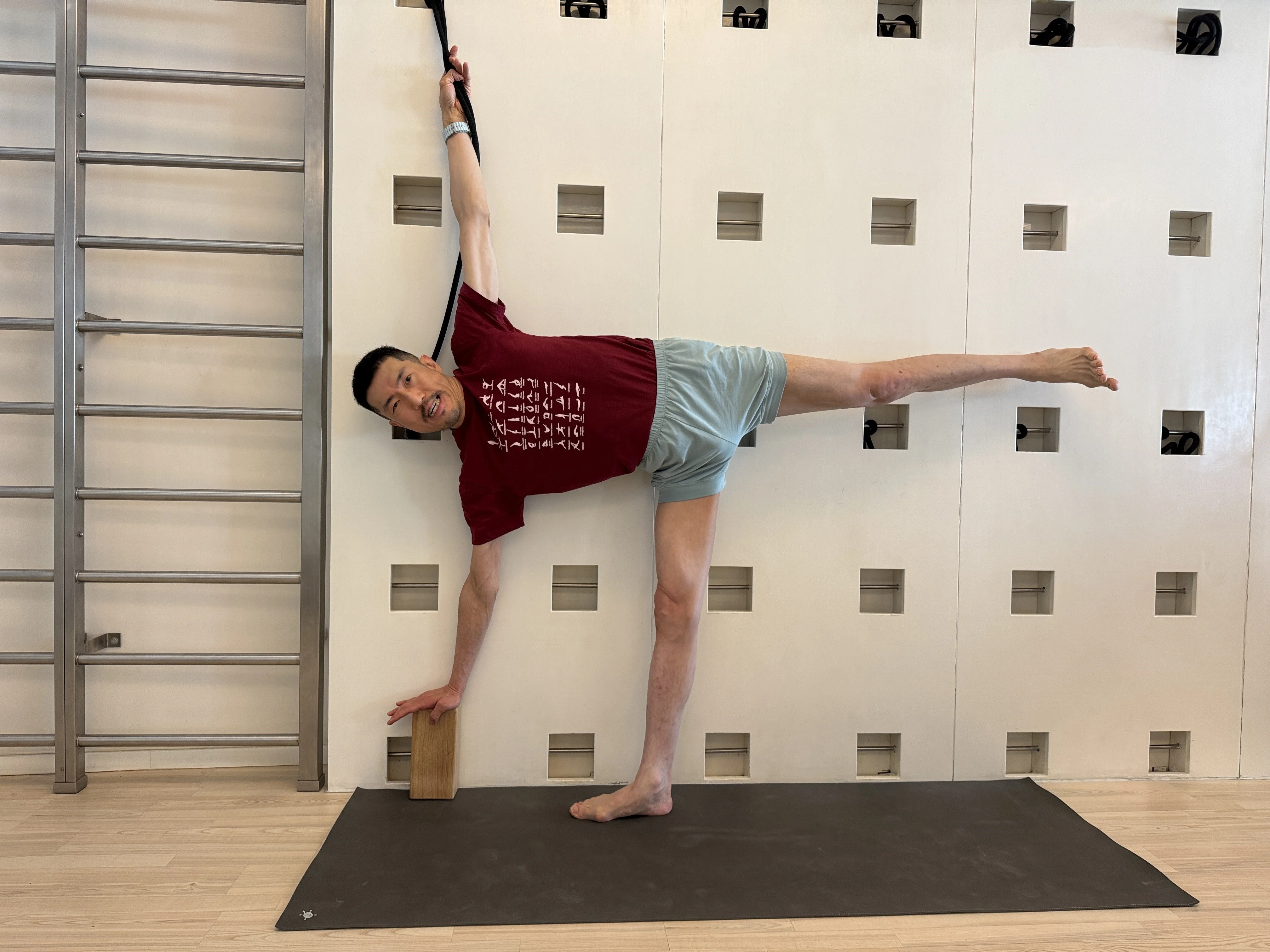 A rare disease left him stumbling. Now yoga helps him stay balanced