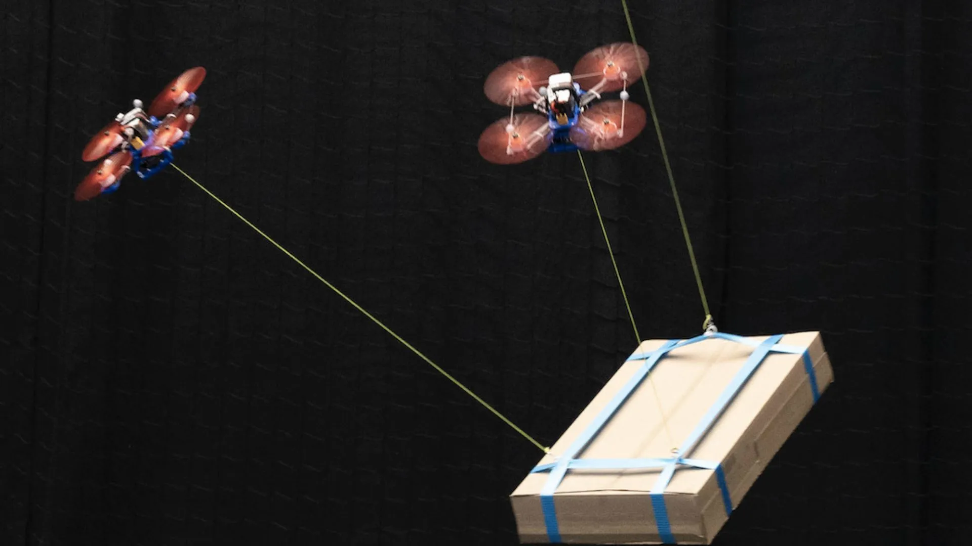 New algorithm lets drones transport heavy objects together in remote areas