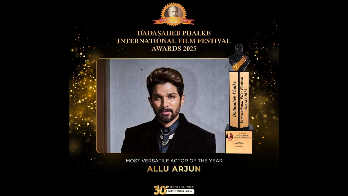 Allu Arjun Named ‘Most Versatile Actor of the Year’ at Dadasaheb Phalke International Film Festival Awards 2025, Actor Says ‘Dedicate This Award to My Fans’ (View Post)