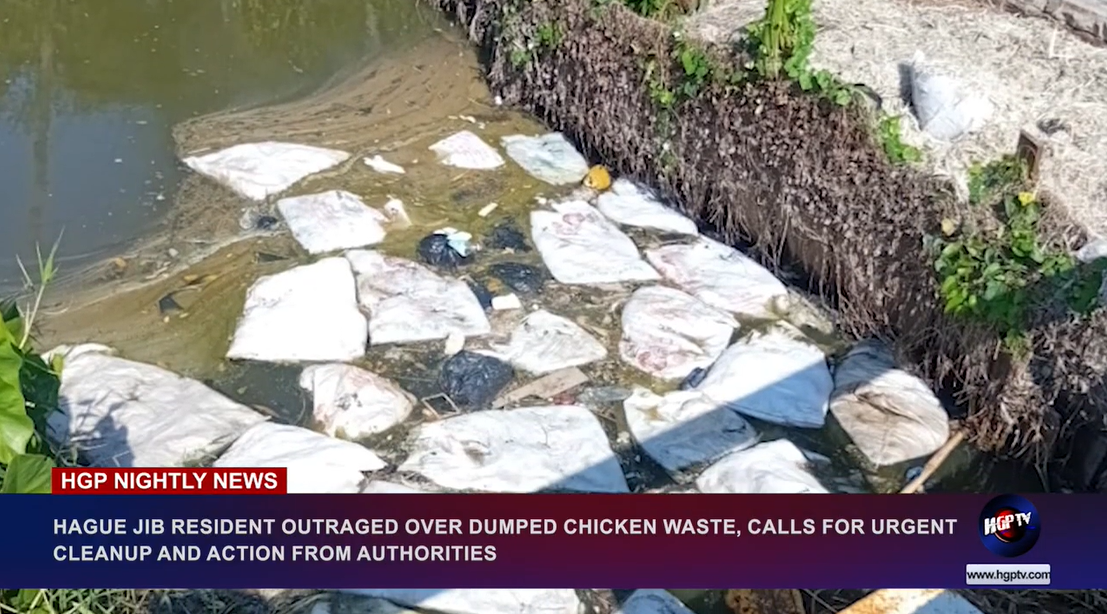 HAGUE JIB RESIDENT OUTRAGED OVER DUMPED CHICKEN WASTE, CALLS FOR URGENT CLEANUP AND ACTION FROM AUTHORITIES
