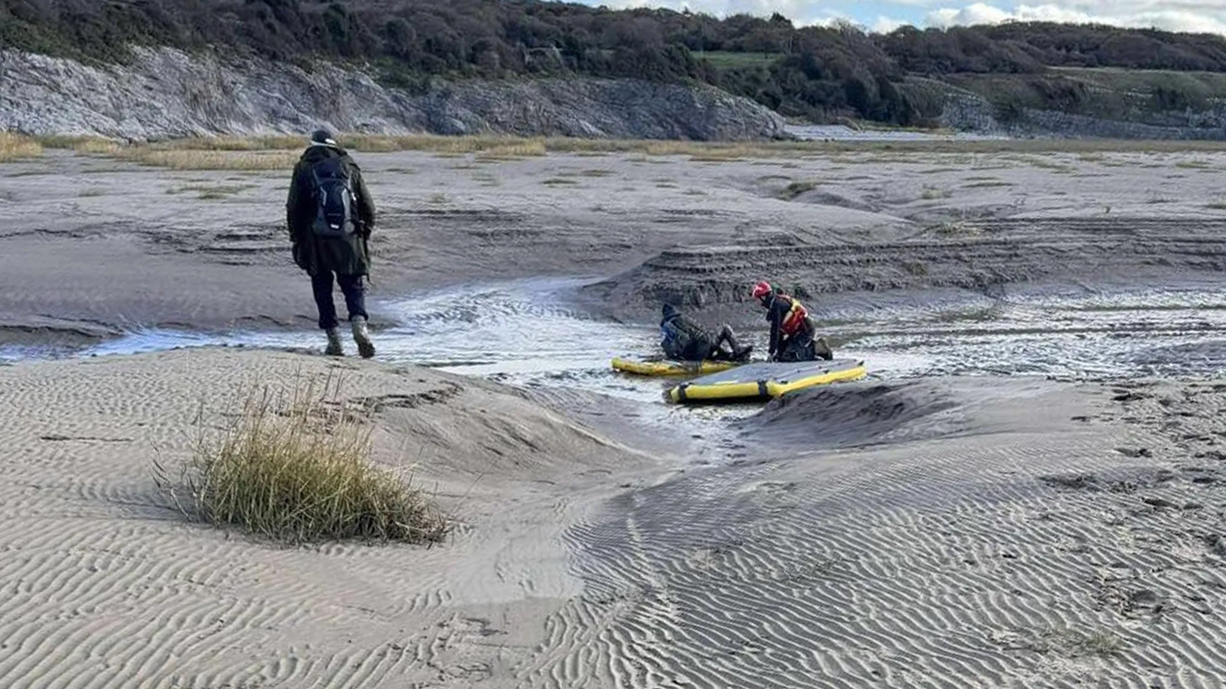 Man trapped in quicksand had ‘chest, head and arm’ poking out