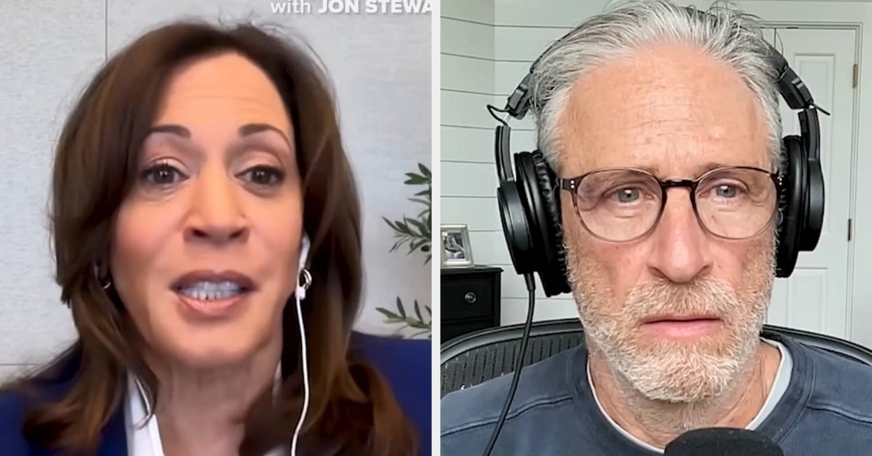 Jon Stewart's Viral Reaction To Kamala Harris Interview