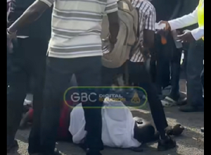 Gory scenes as vehicle runs over four motorists at Lapaz