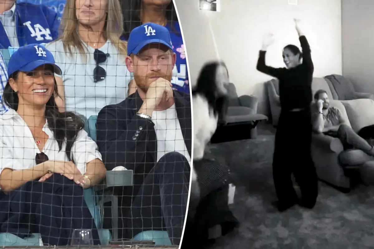 Why Prince Harry wasn't happy alongside Meghan Markle in Dodgers World Series video