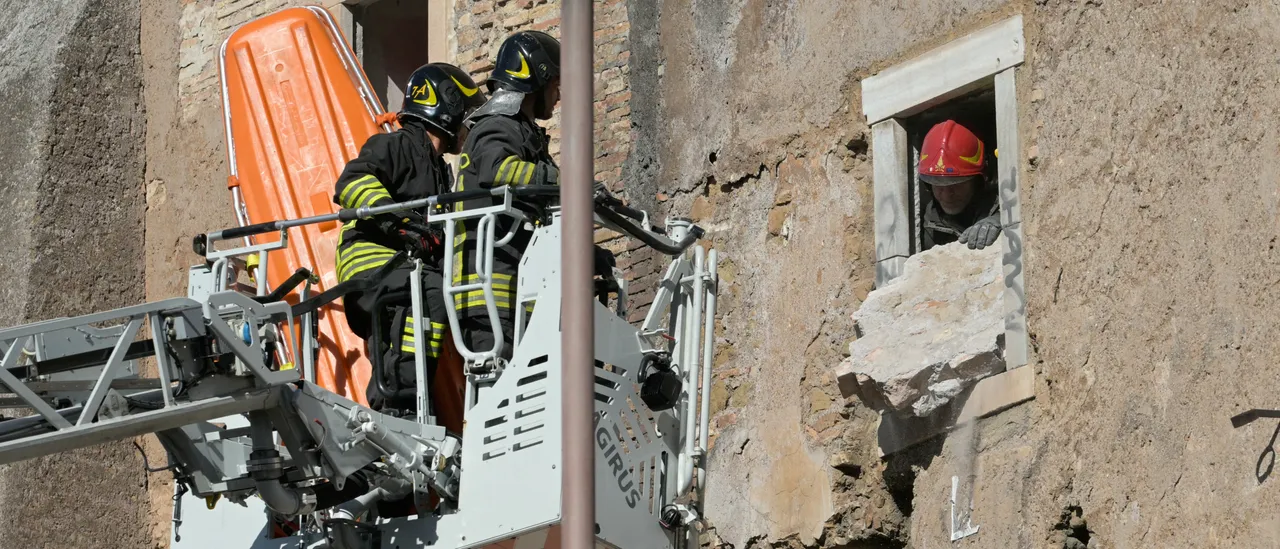 800-Year-Old Tower Partially Collapses Atop Worker In Eternal City