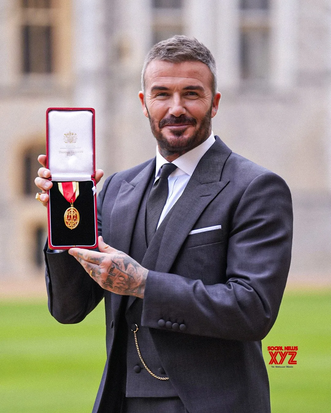 Sir David Beckham receives knighthood at Windsor Castle