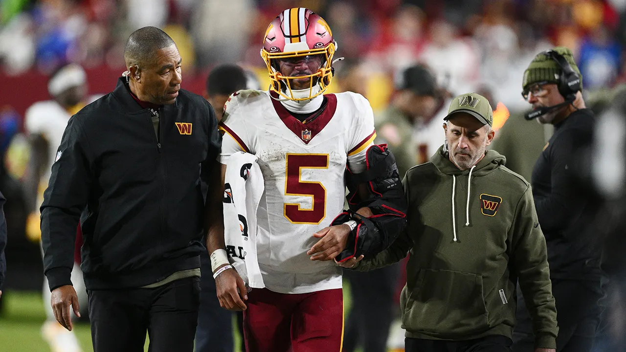 Commanders face backlash for keeping Jayden Daniels in blowout game amid injury