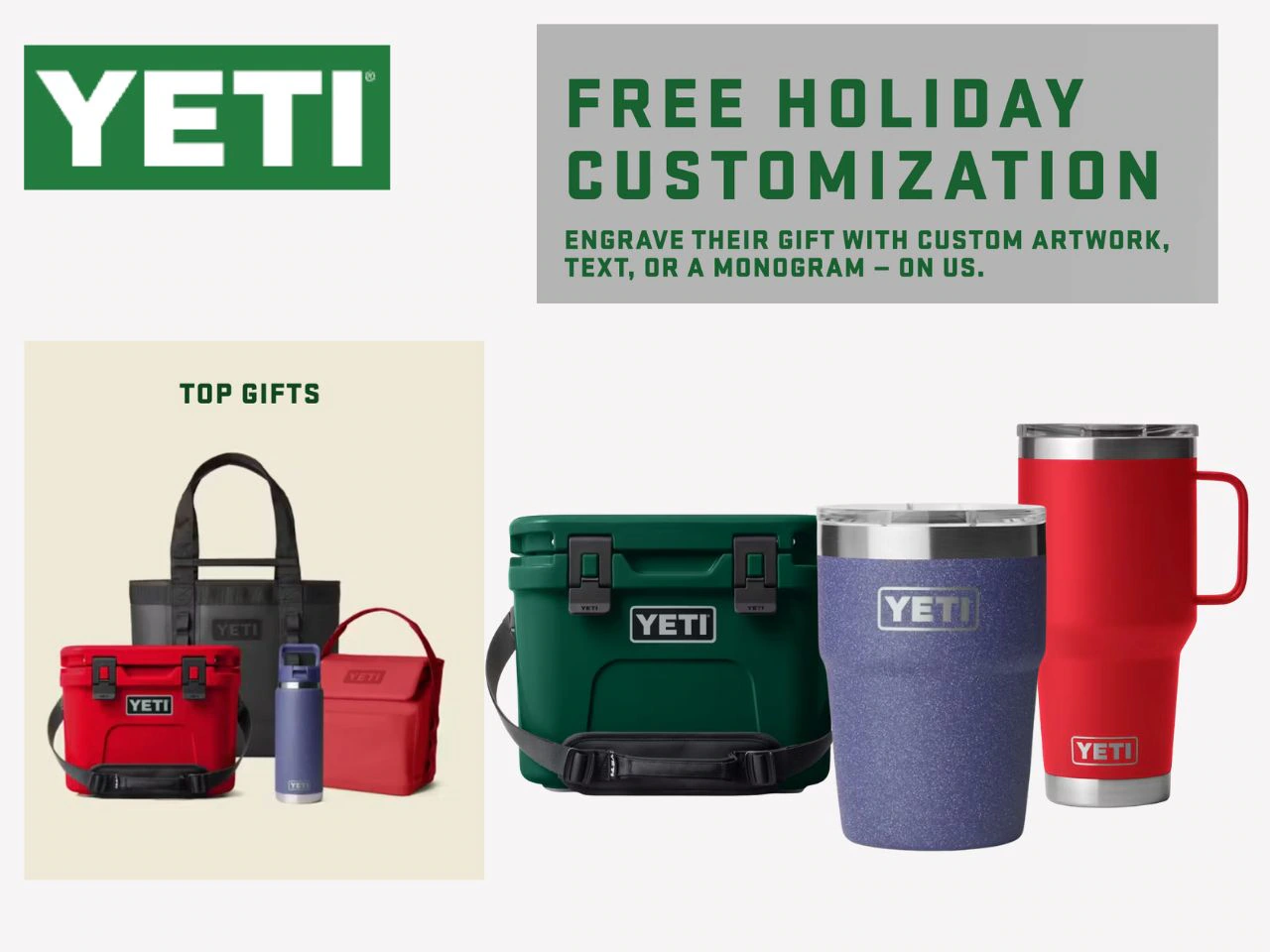 YETI drinkware on sale plus FREE personalization for a limited time