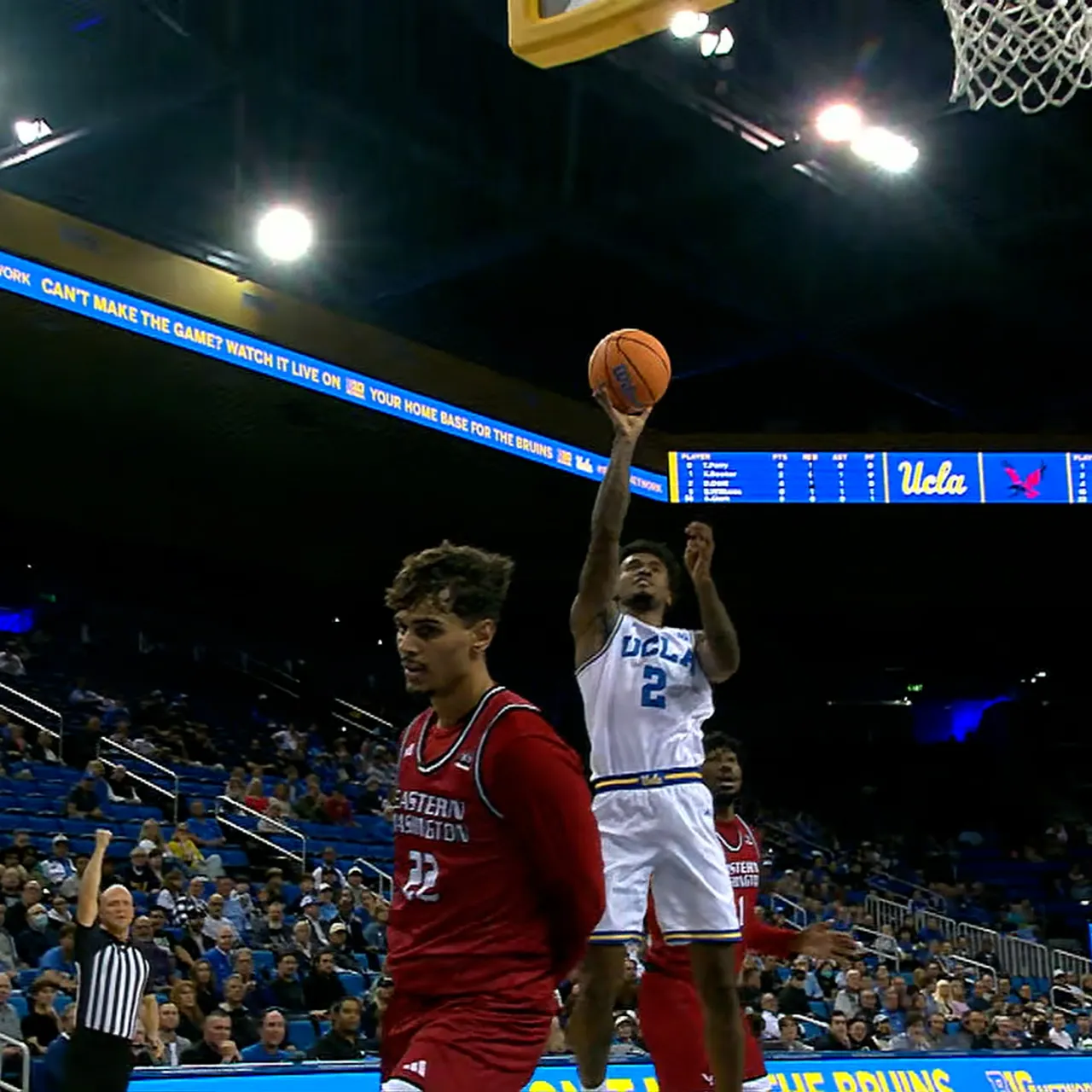 Donovan Dent finishes tough layup and foul, giving UCLA lead over Eastern Washington