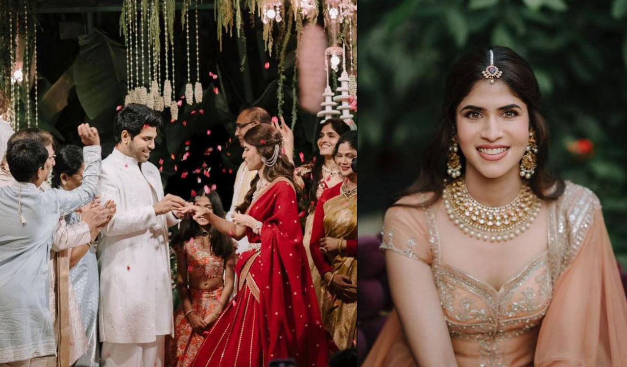 Allu Sirish and Nayanika’s dreamy engagement wins hearts online