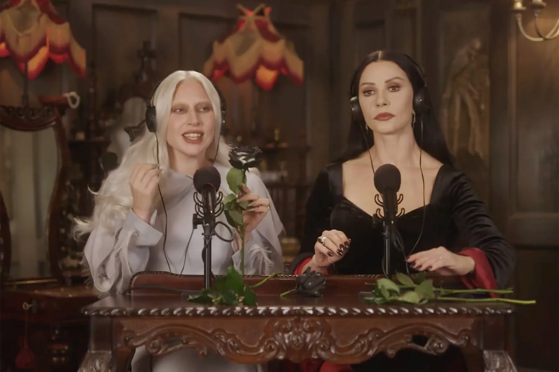 Lady Gaga & Catherine Zeta-Jones Spoof ‘Chicago,’ Joke About Their ‘Sexy’ Same-Named Husbands in Halloween ASMR Clip