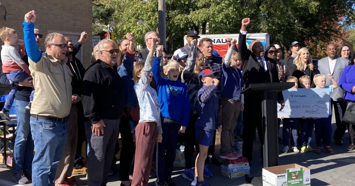 Omaha Cub Scouts, CHI Health join efforts to collect food, raise funds