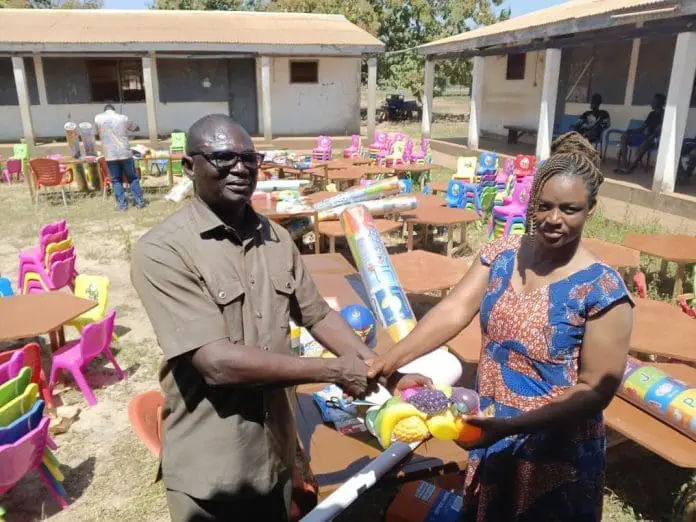 Dr. Apaak donates GHC 70,745 worth of learning materials to support KG schools