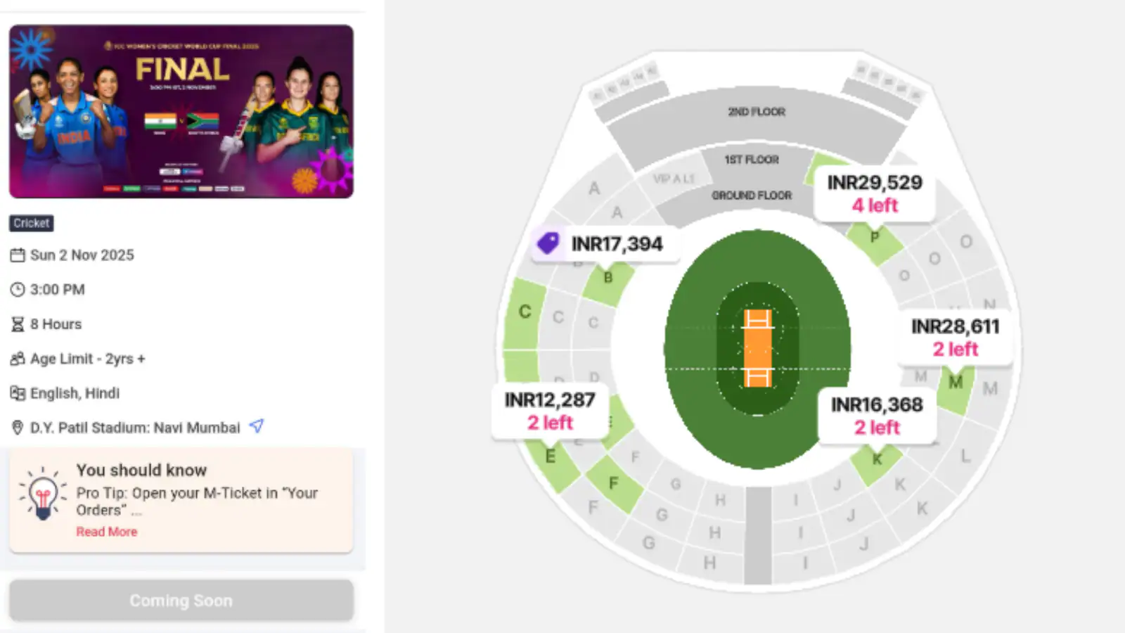 Are Women’s CWC 2025 India Vs SA Final Tickets Really Selling for ₹1.7 Lakh?