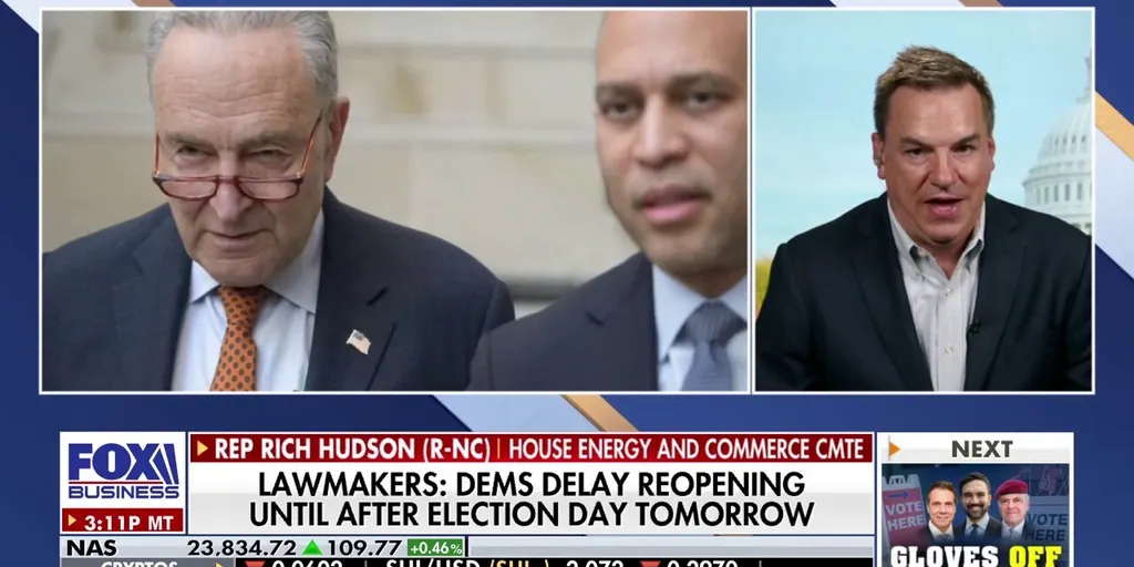 GOP congressman says only reason government is shut down is because of two Dems 'playing politics'