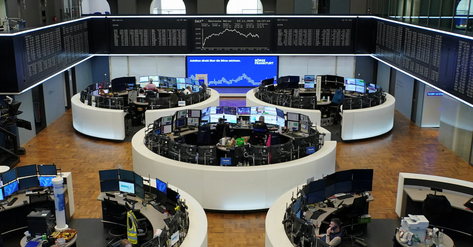 EUROPE Stocks slide from record highs as caution reigns