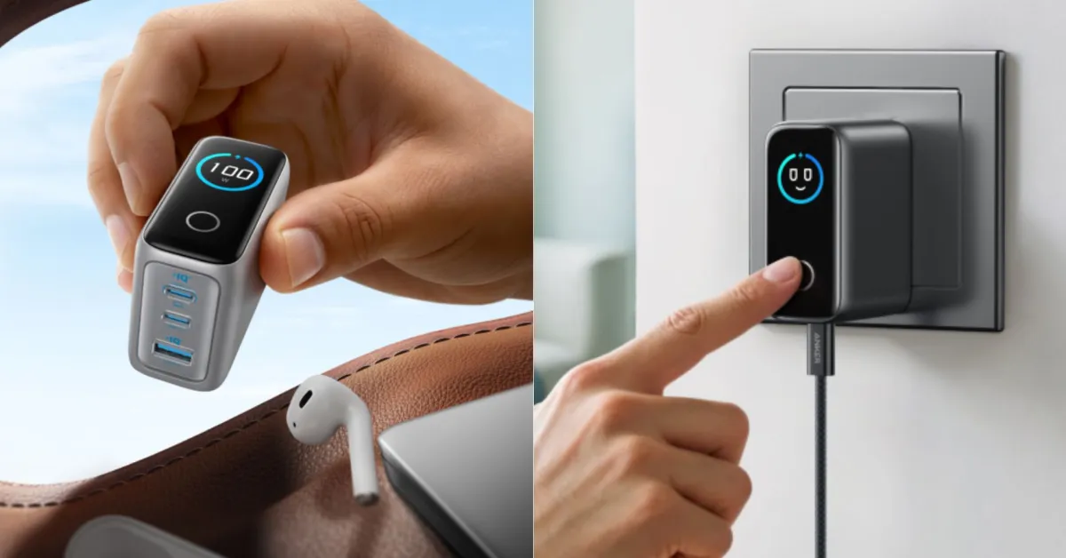 New Anker 100W USB-C 3-port charger with touch-control, Smart Display, more hits $56 low