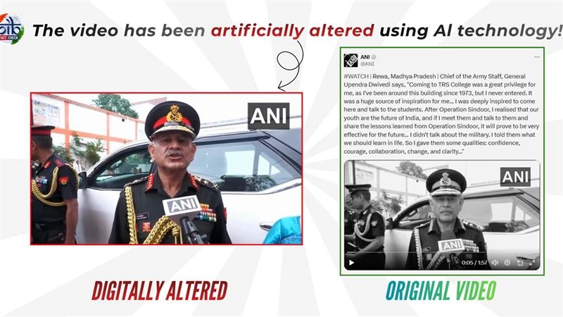 Did Army Chief Upendra Dwivedi Say Non-Caste Hindu Soldiers Are Being Removed in Saffronised India? PIB Fact Check Debunks Fake AI-Generated Video