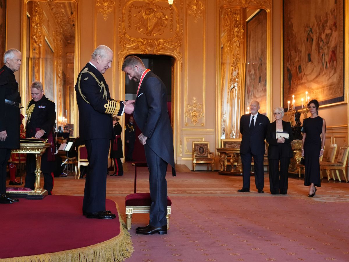 Sir David Beckham receives Knighthood at Windsor Castle