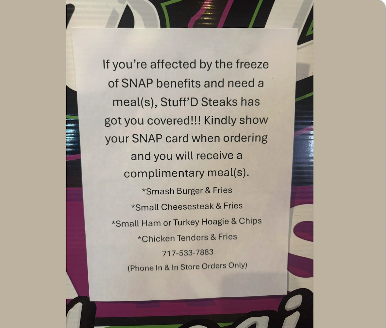 Popular Hershey hoagie shop offered to feed SNAP recipients, and the haters came out