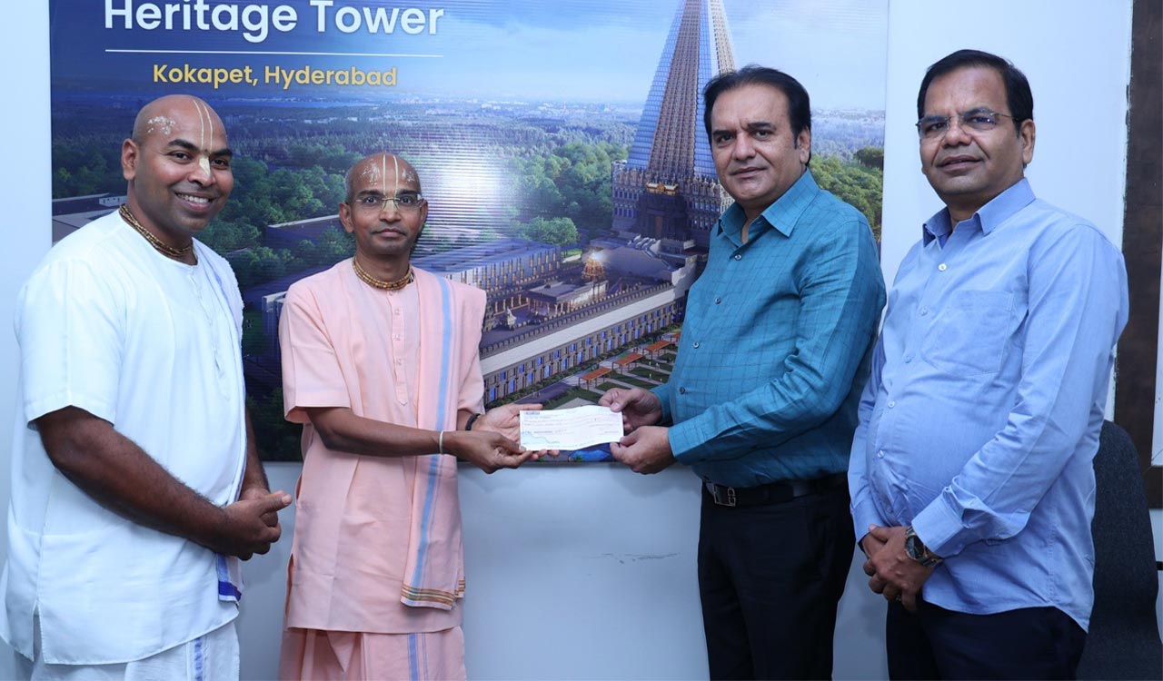 Narsingh Cloth Emporium donates Rs 50 lakh to Hare Krishna Heritage Tower