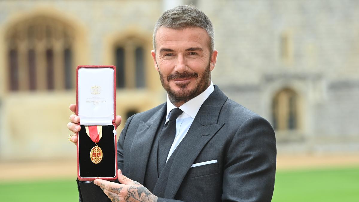 David Beckham knighted by King Charles at Windsor Castle ceremony in Berkshire