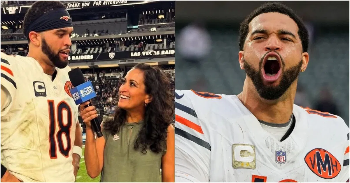 "She's disgrace to sports media," "Fire her": NFL fans rip CBS reporter Aditi Kinkhabwala for "unprofessional" Caleb Williams question